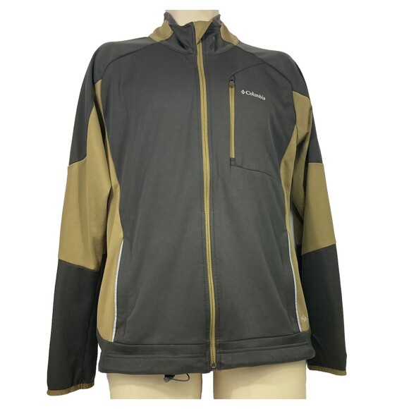 Columbia Omni-Wind Jacket -Men's Sz M -Brown & Beige Wind Resistant -Omni-Shield - Picture 1 of 14